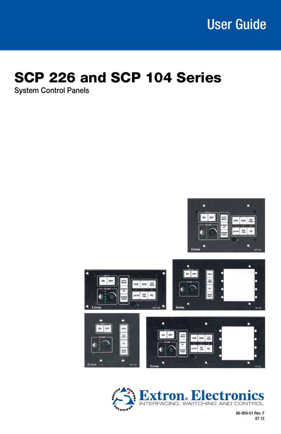 Extron Electronics SCP 104 Series User Guide User Manual | 60 pages