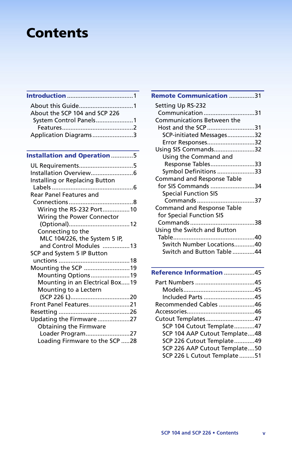 Extron Electronics SCP 104 Series User Guide User Manual | Page 5 / 60