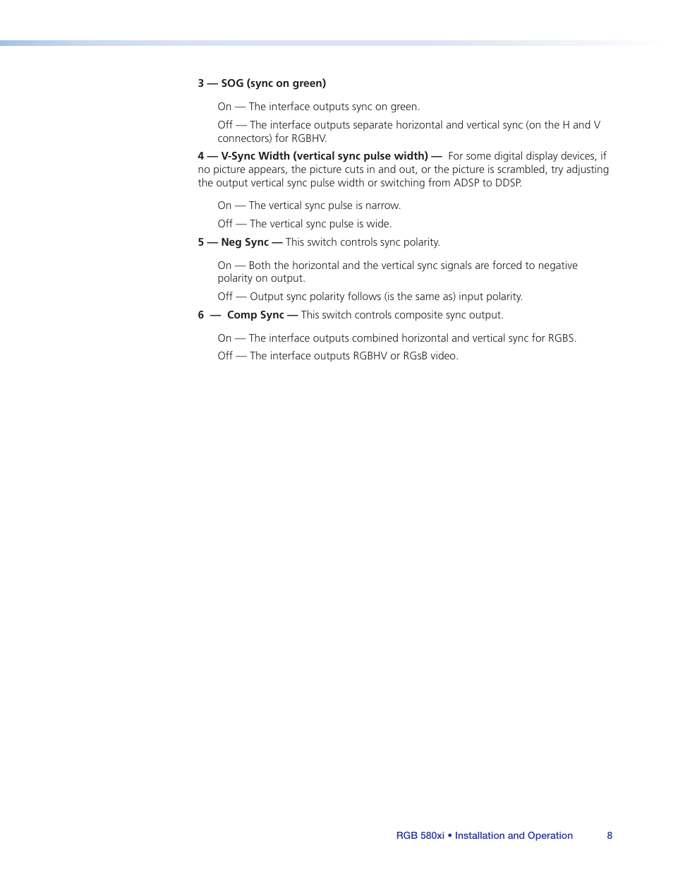 Extron Electronics RGB 580xi User Guide User Manual | Page 12 / 33
