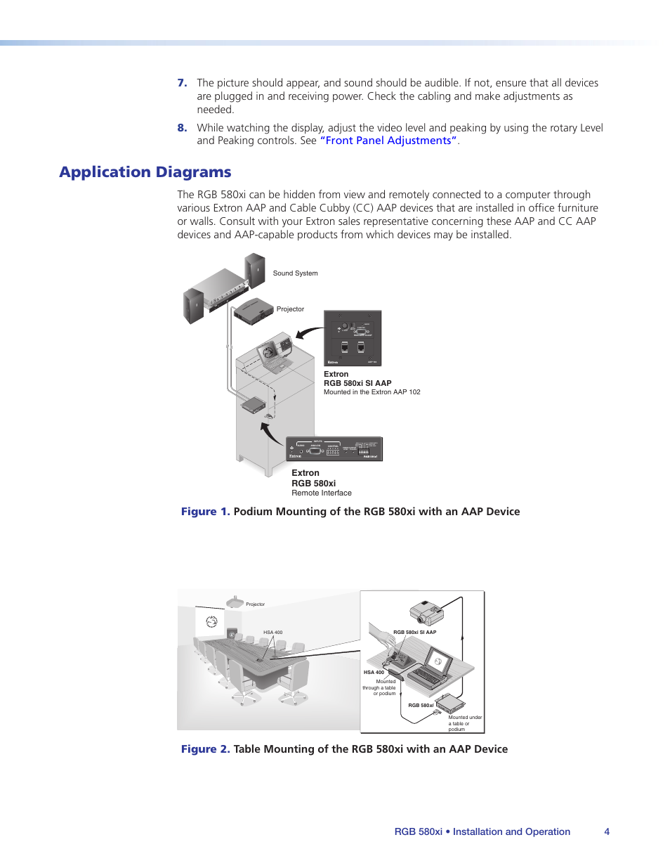 Application diagrams | Extron Electronics RGB 580xi User Guide User Manual | Page 8 / 33