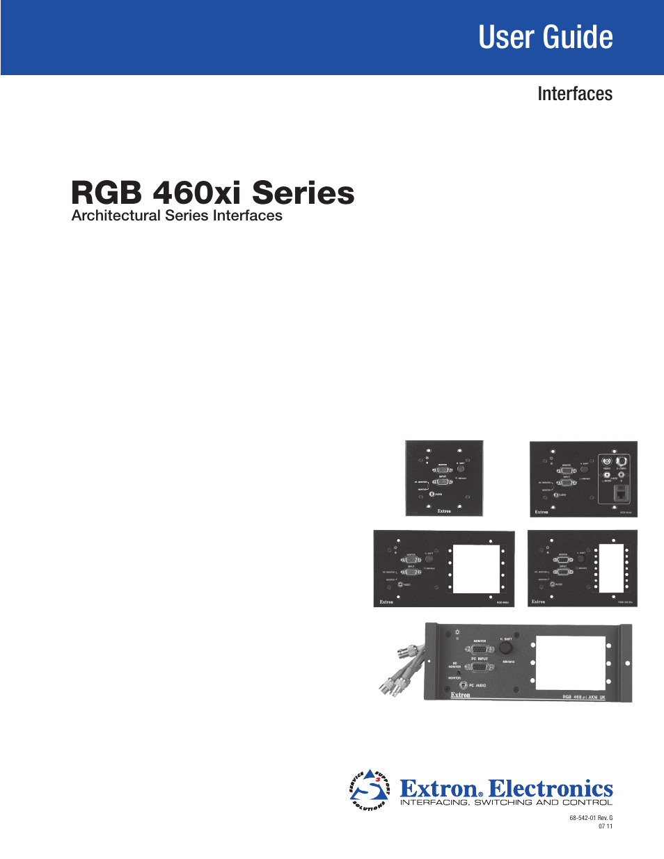 Extron Electronics RGB 460xi Series User Guide User Manual | 25 pages