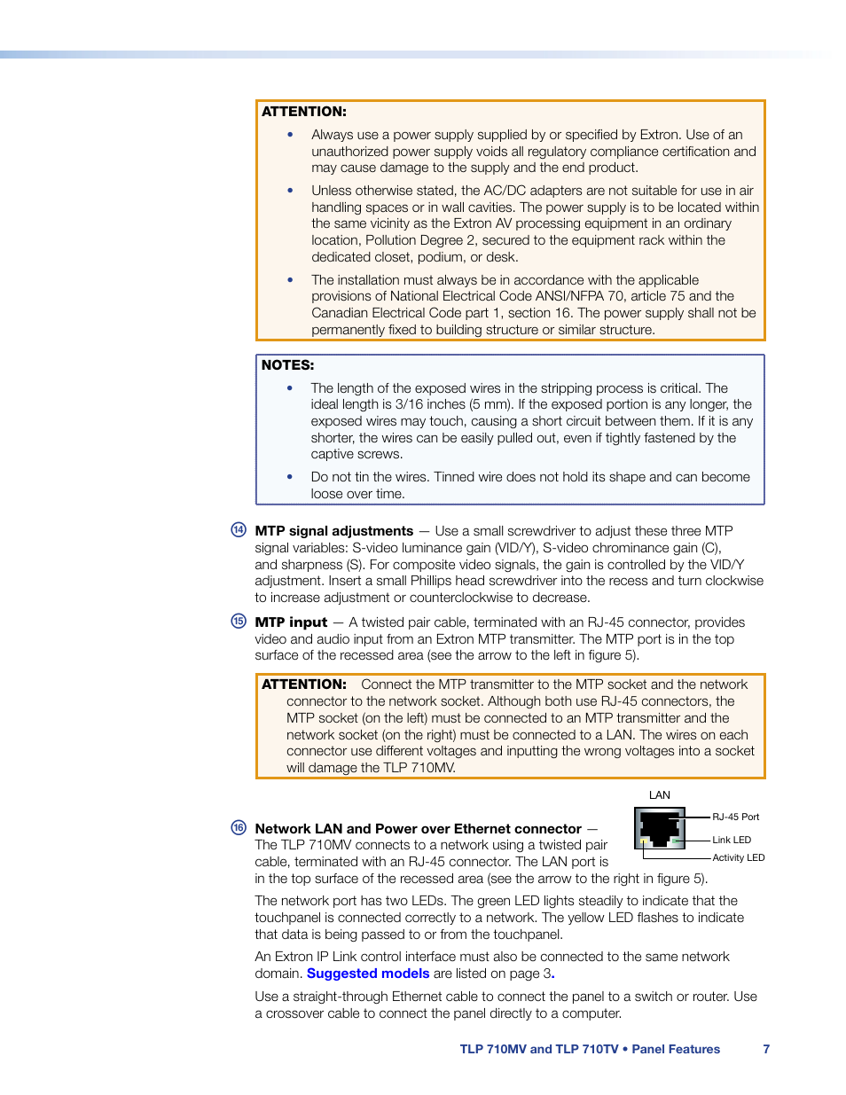 Extron Electronics TLP 710TV User Guide User Manual | Page 13 / 49