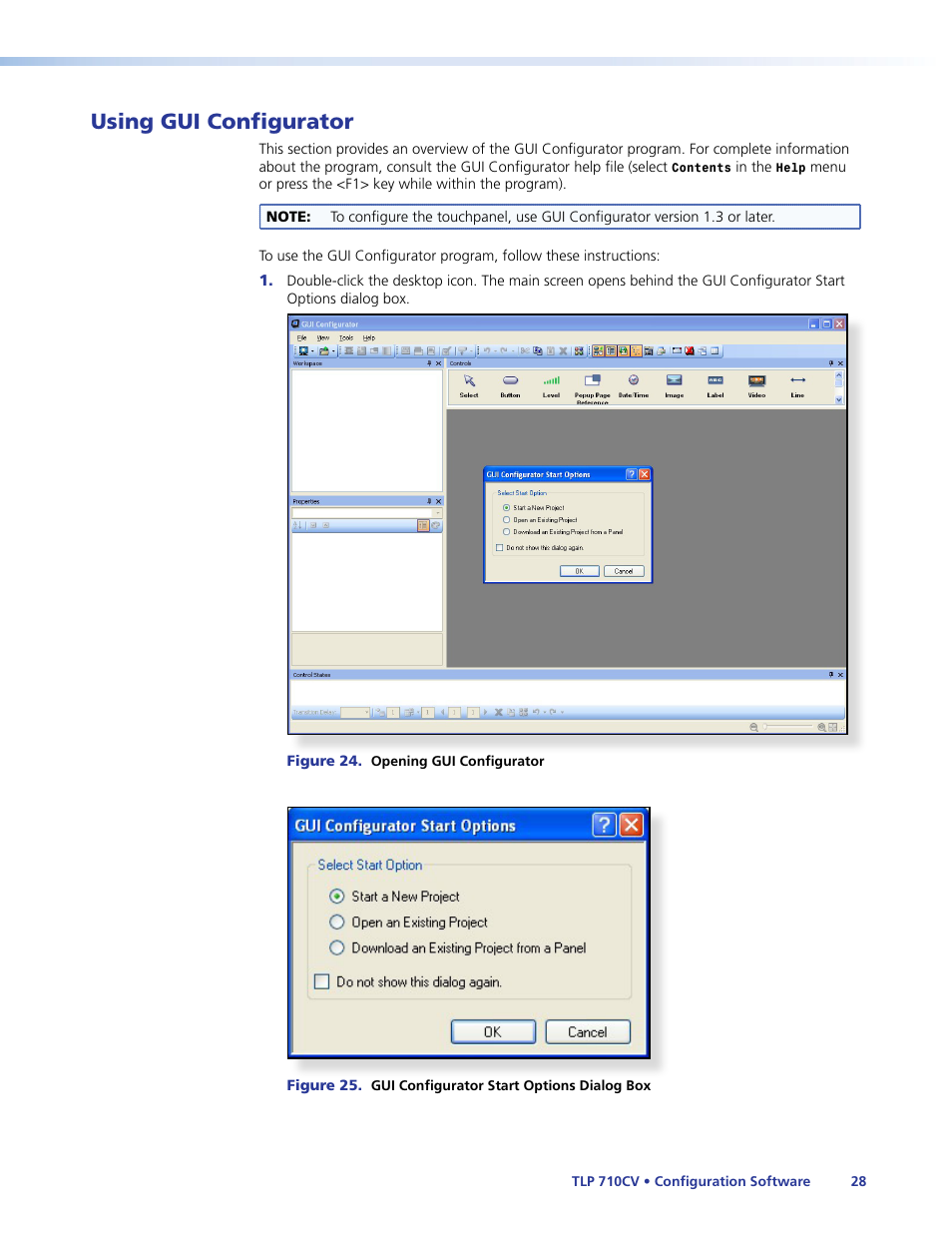 Using gui configurator, Use extron gui configurator | Extron Electronics TLP 710CV User Guide User Manual | Page 34 / 50