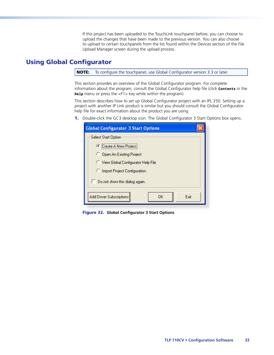 Using global configurator, Use global configurator, Assign functions to the text and graphics | Extron Electronics TLP 710CV User Guide User Manual | Page 39 / 50