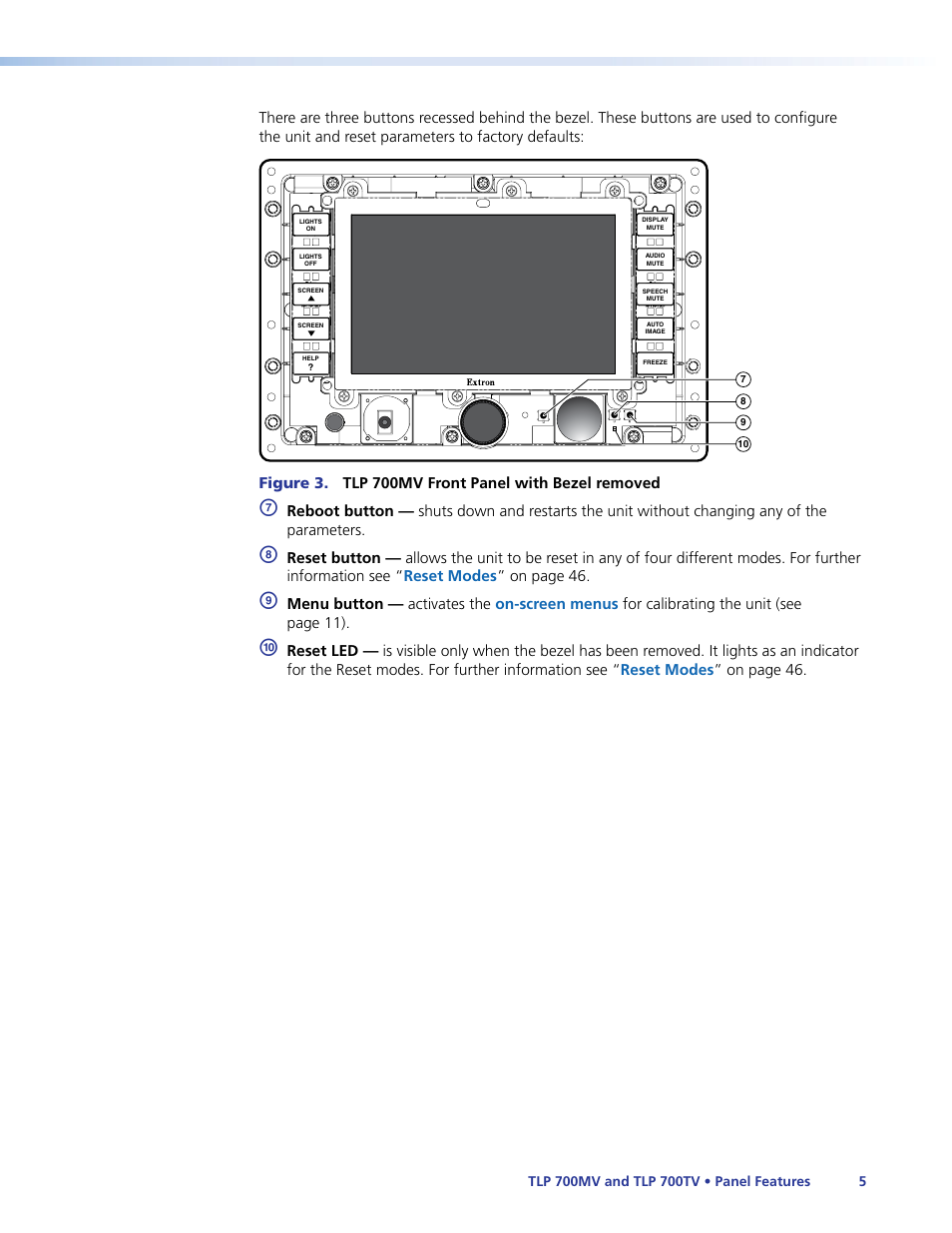 Extron Electronics TLP 700TV User Guide User Manual | Page 11 / 58