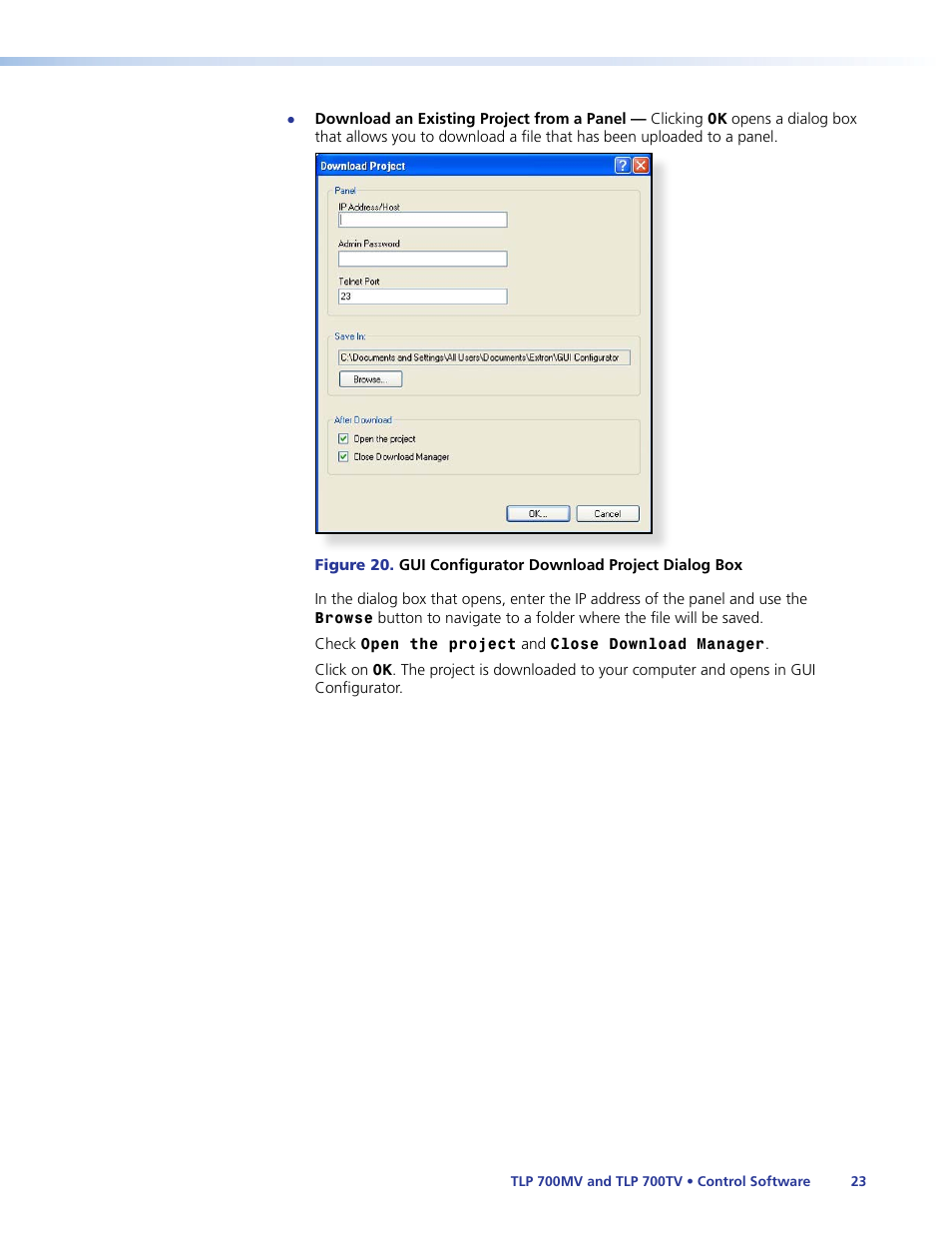 Extron Electronics TLP 700TV User Guide User Manual | Page 29 / 58