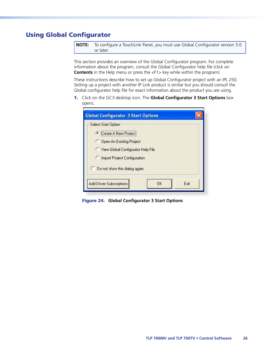 Using global configurator, Defined functions using the, Extron global configurator | Software, Defined functions, using the, Extron global configurator software | Extron Electronics TLP 700TV User Guide User Manual | Page 32 / 58