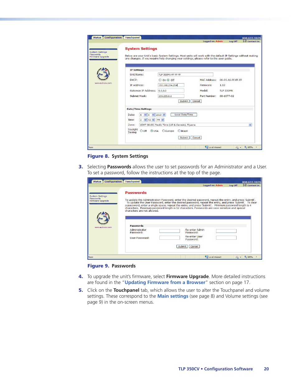Gui configurator and global configurator, Installation | Extron Electronics TLP 350CV Installation User Manual | Page 26 / 51