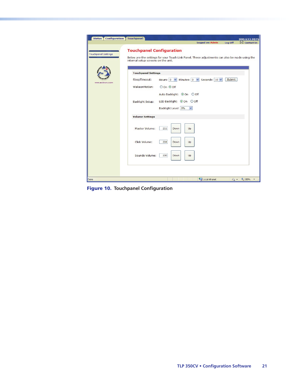 Gui configurator | Extron Electronics TLP 350CV Installation User Manual | Page 27 / 51