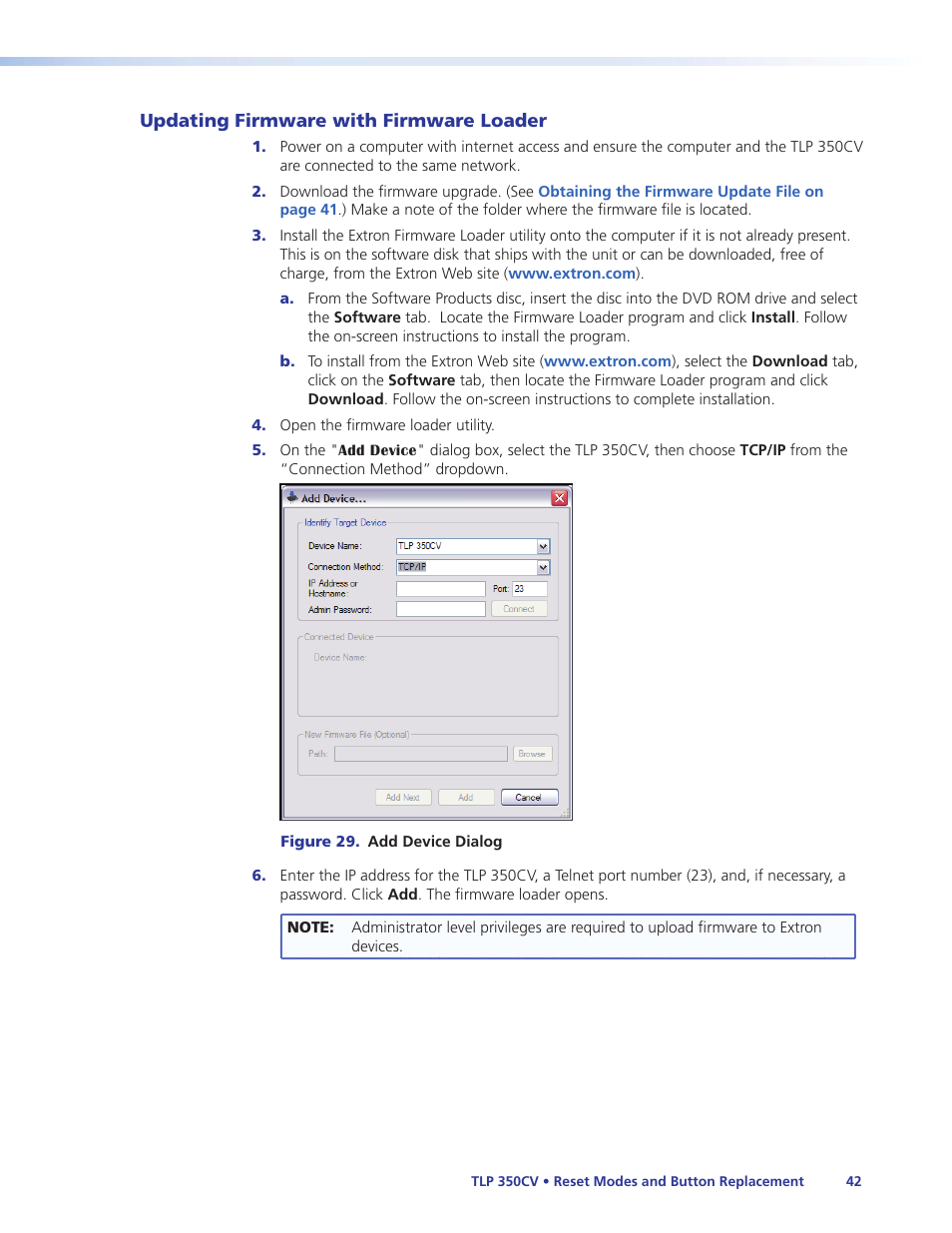 Extron Electronics TLP 350CV Installation User Manual | Page 48 / 51