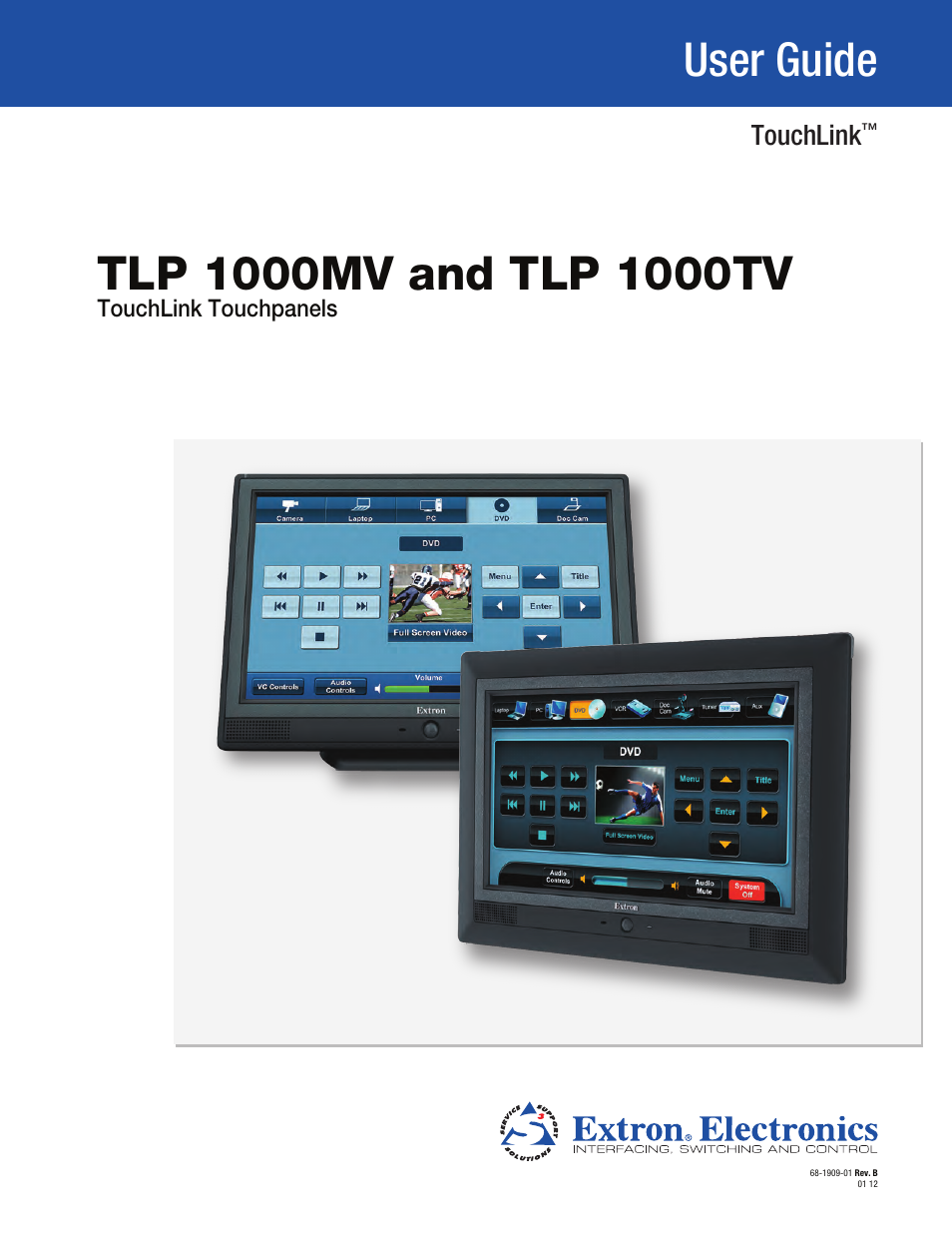 Extron Electronics TLP 1000TV User Guide User Manual | 54 pages