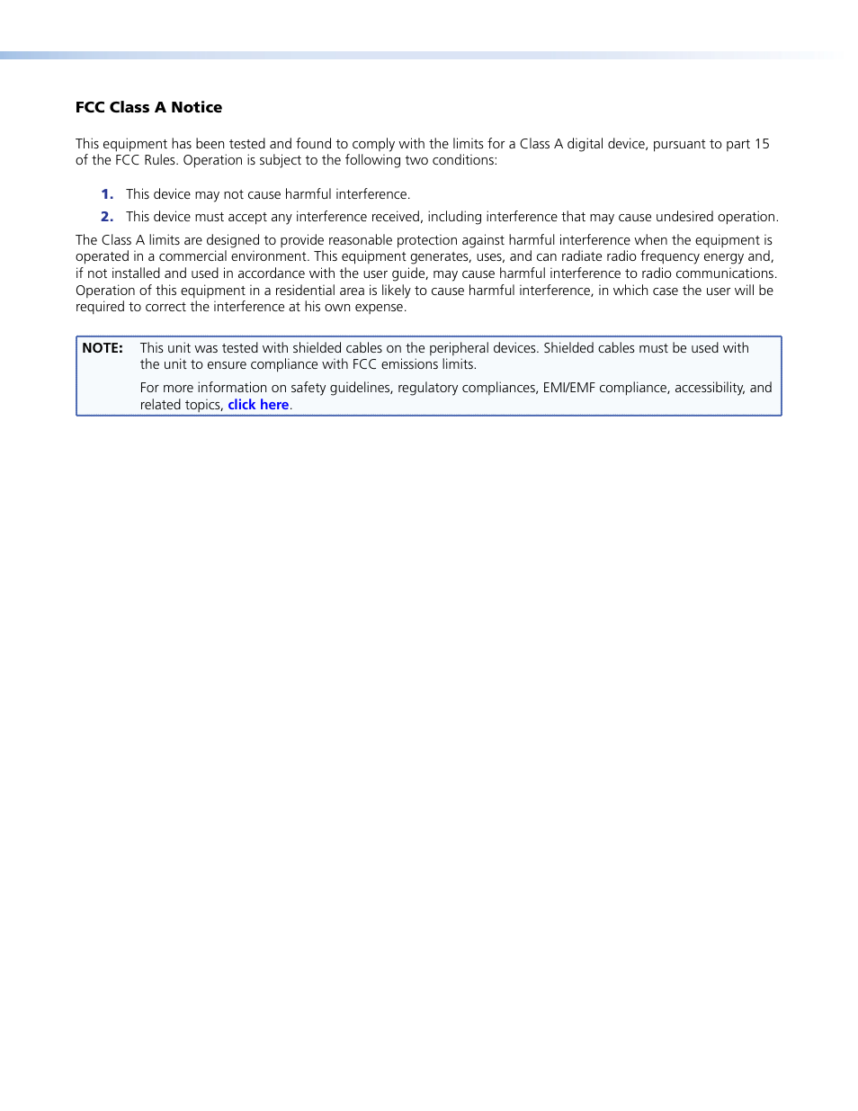 Fcc class a notice | Extron Electronics TLP 1000TV User Guide User Manual | Page 3 / 54