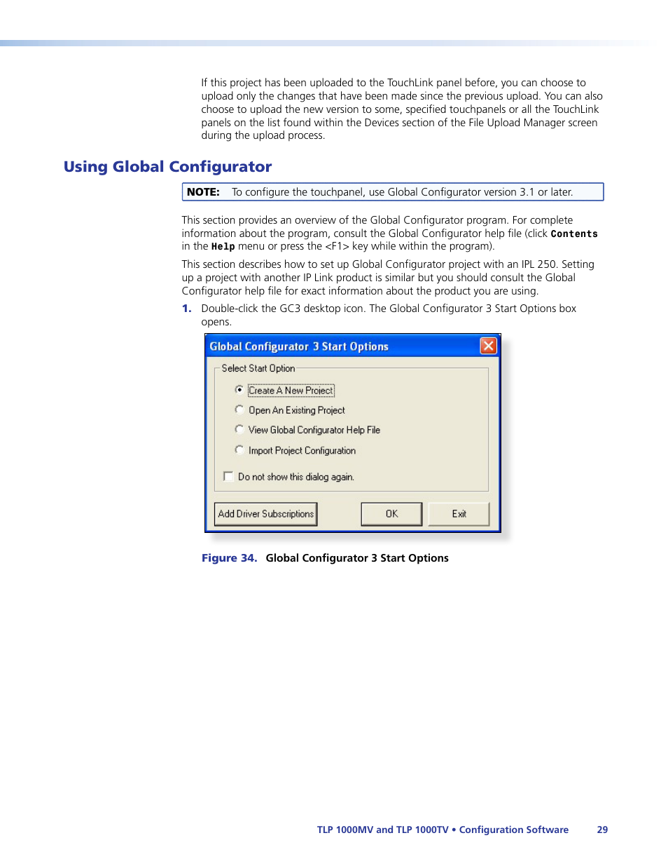 Using global configurator, Defined functions, using the, Extron global configurator software | Extron Electronics TLP 1000TV User Guide User Manual | Page 35 / 54
