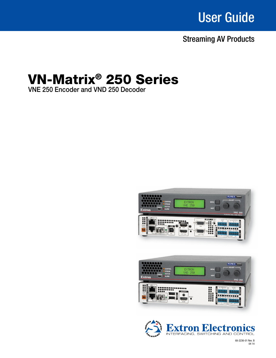 Extron Electronics VN-Matrix 250 User Guide User Manual | 137 pages