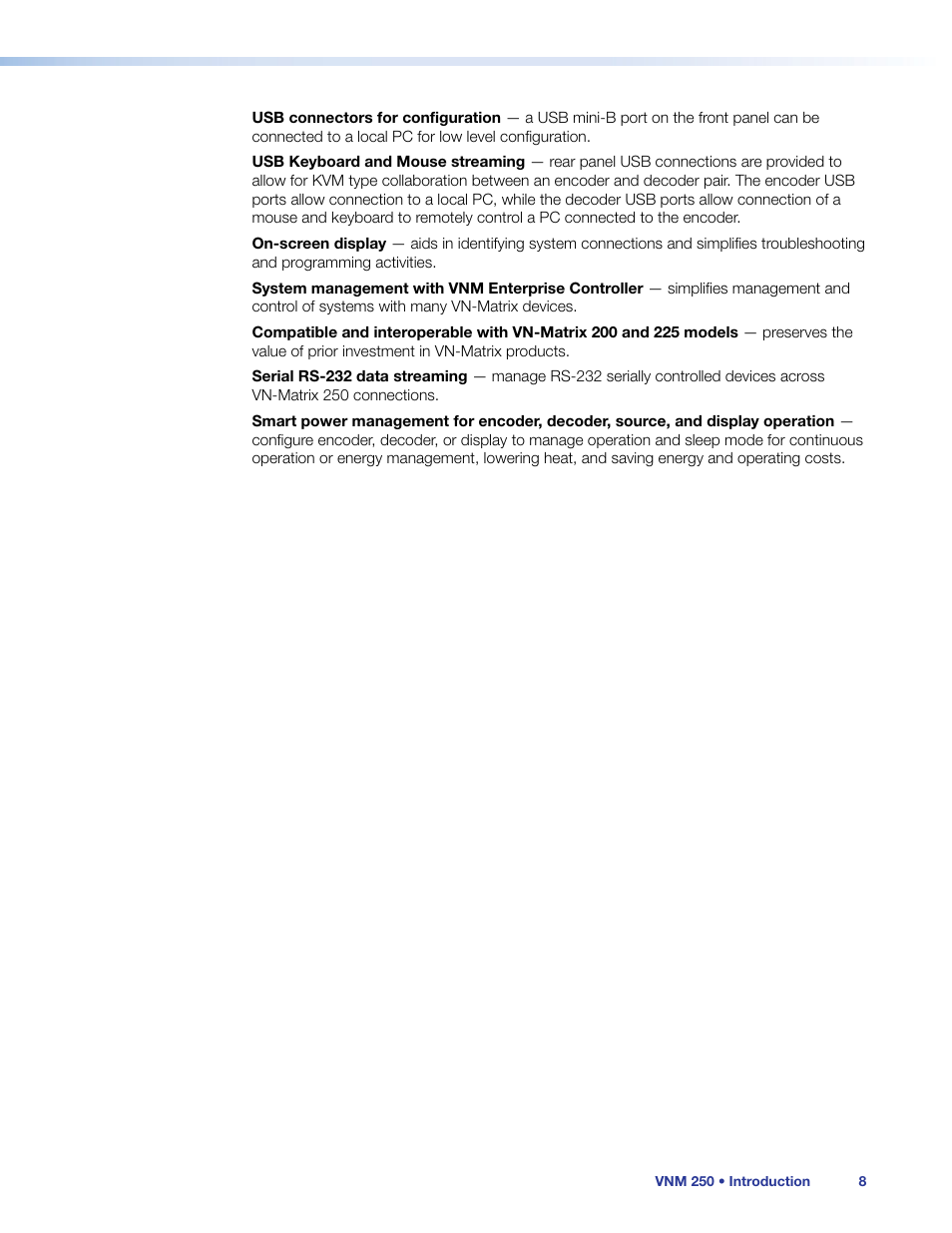 Extron Electronics VN-Matrix 250 User Guide User Manual | Page 14 / 137