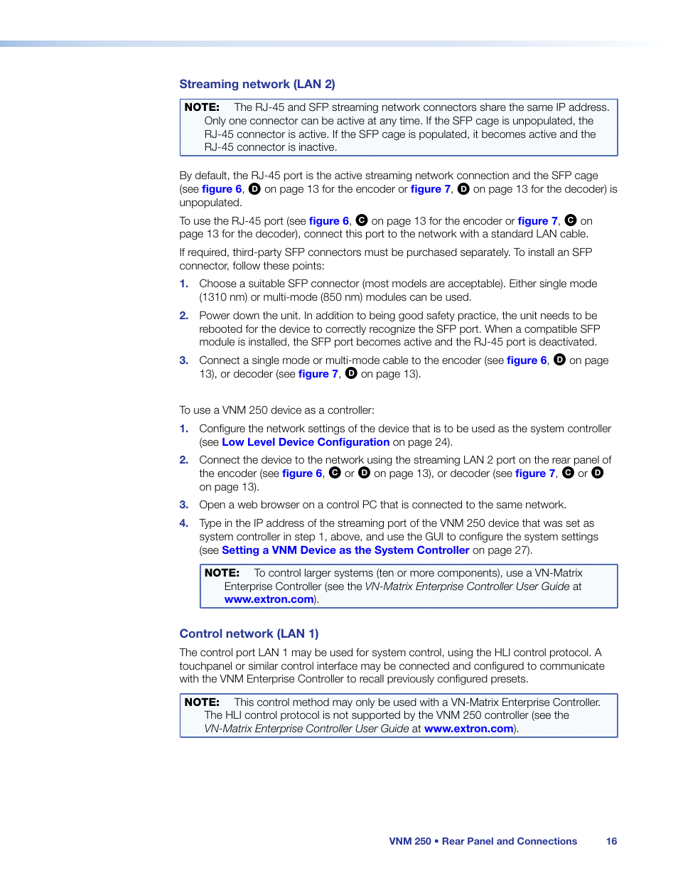 Streaming network | Extron Electronics VN-Matrix 250 User Guide User Manual | Page 22 / 137