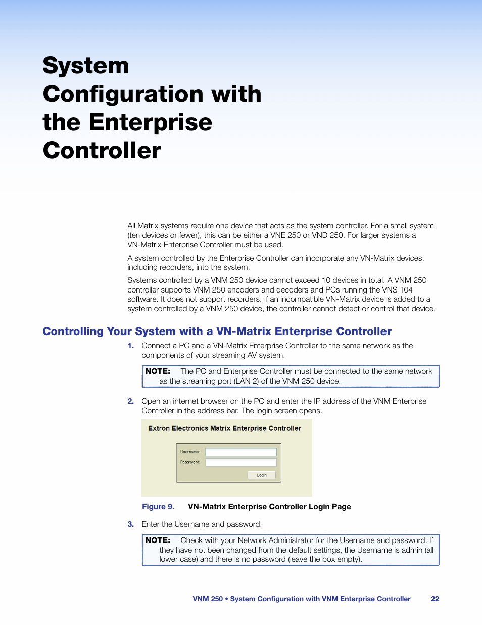 Controlling your system with a, Vn‑matrix enterprise controller | Extron Electronics VN-Matrix 250 User Guide User Manual | Page 28 / 137