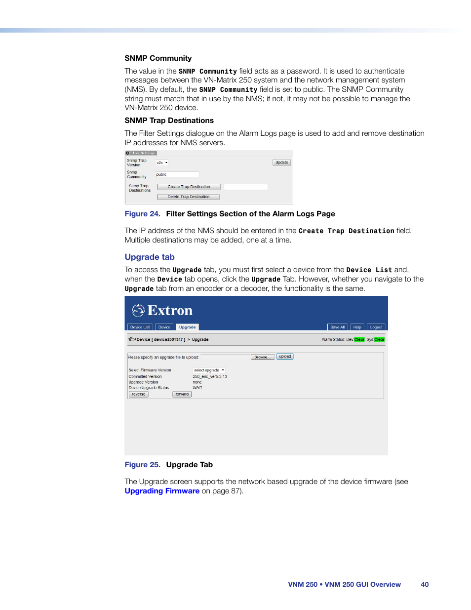 Upgrade | Extron Electronics VN-Matrix 250 User Guide User Manual | Page 46 / 137