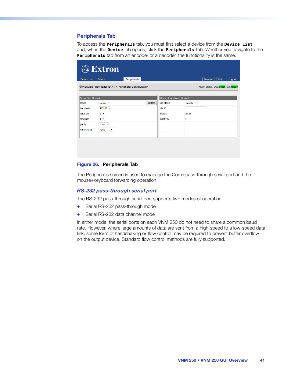 Peripherals | Extron Electronics VN-Matrix 250 User Guide User Manual | Page 47 / 137
