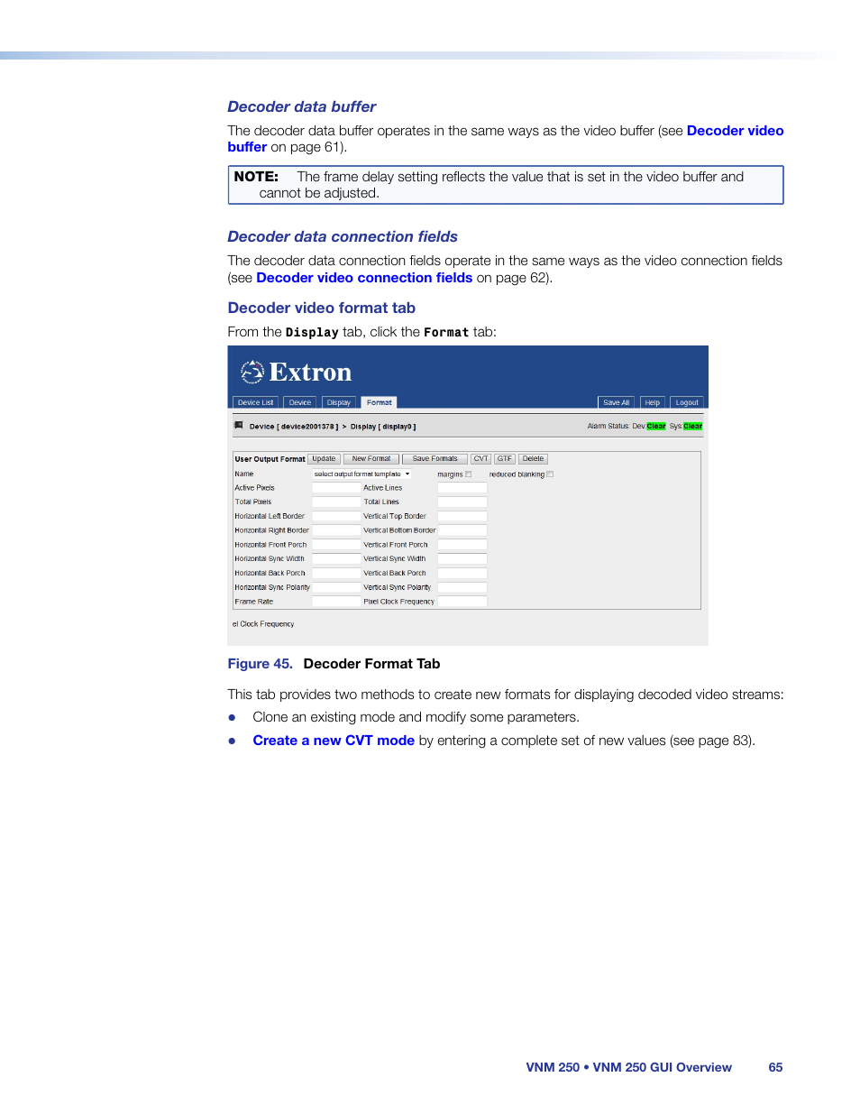 Format | Extron Electronics VN-Matrix 250 User Guide User Manual | Page 71 / 137