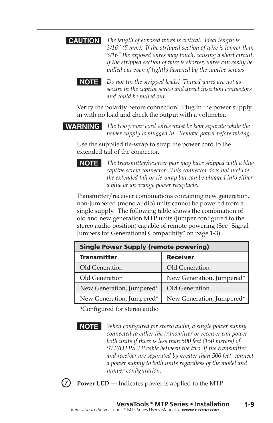 Extron Electronics VersaTools MTP Series Setup Guide User Manual | Page 15 / 24