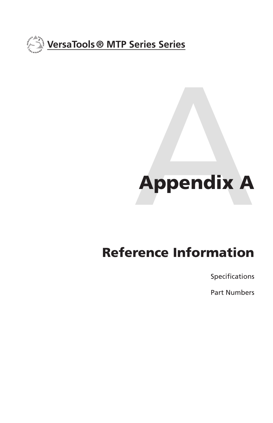 Appendix a, Reference information | Extron Electronics VersaTools MTP Series Setup Guide User Manual | Page 19 / 24