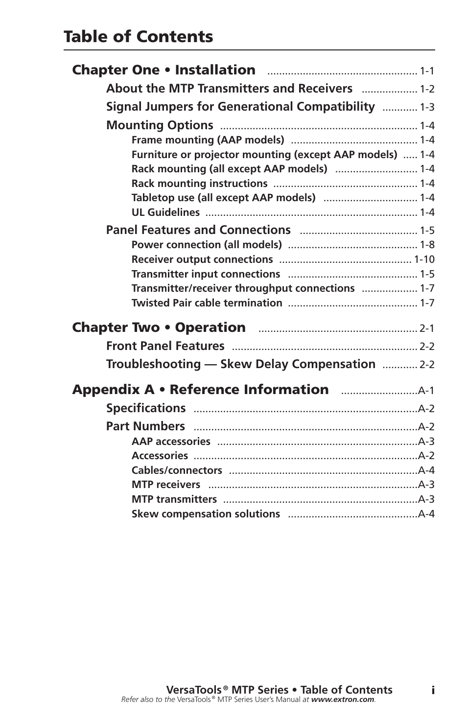 Extron Electronics VersaTools MTP Series Setup Guide User Manual | Page 5 / 24