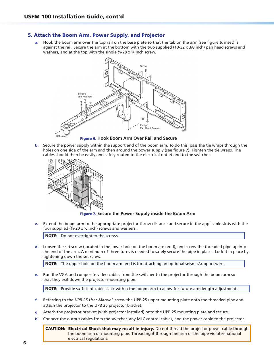 Usfm 100 installation guide, cont'd | Extron Electronics USFM 100 Installation imp User Manual | Page 6 / 8