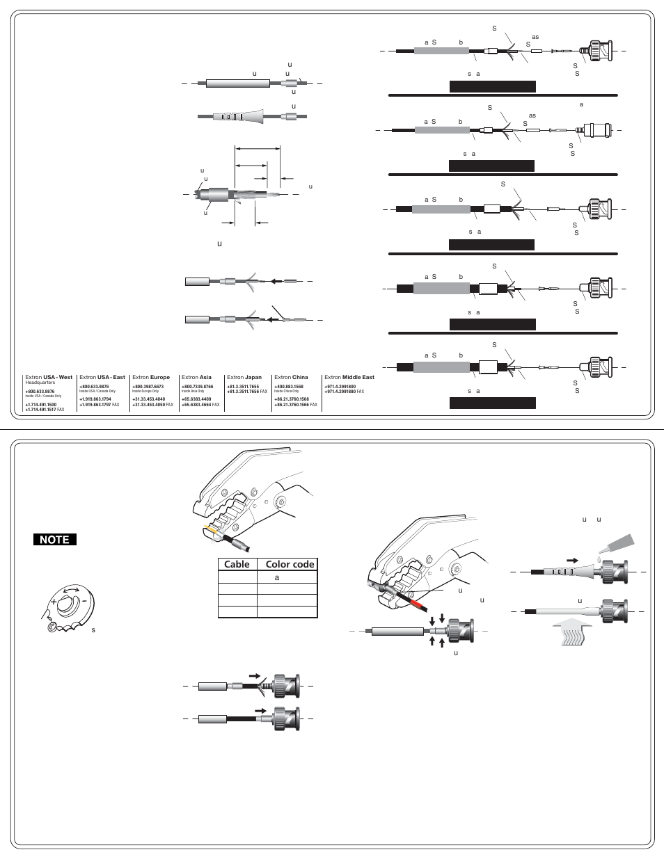 Extron Electronics Universal Cable BNC Crimp User Manual | 1 page