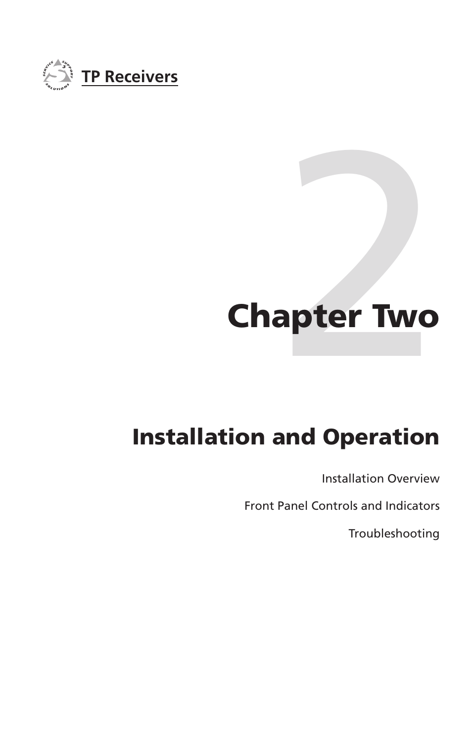 Installation and operation, Chapter two • installation and operation | Extron Electronics TP Receivers User Guide User Manual | Page 13 / 44