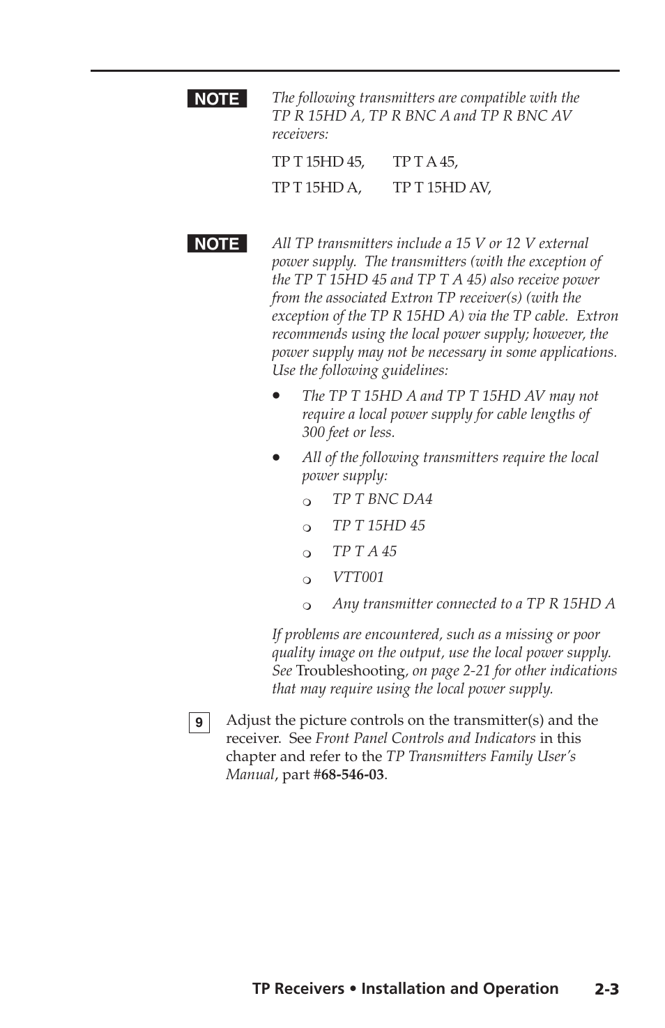 Extron Electronics TP Receivers User Guide User Manual | Page 15 / 44