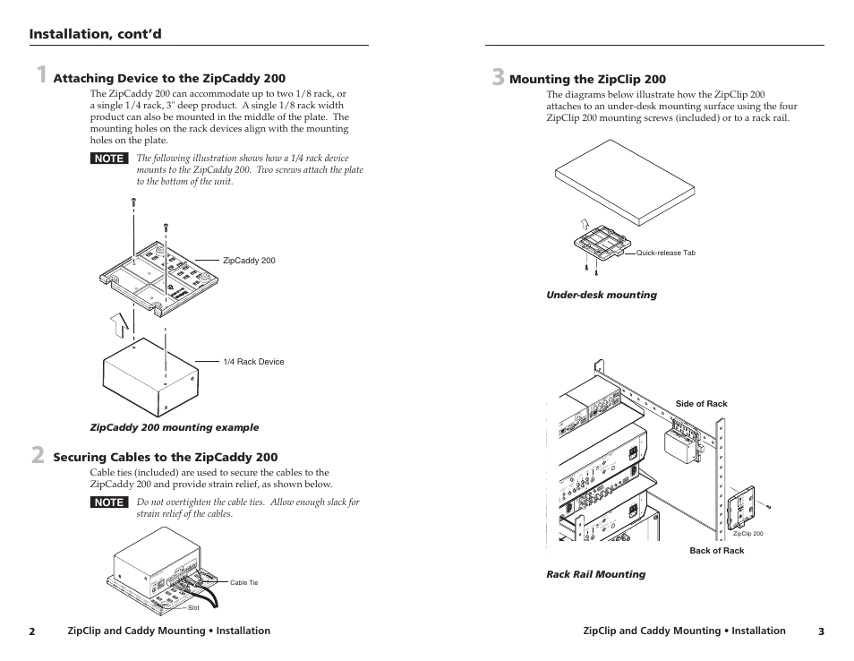 Extron Electronics ZipCaddy 200 User Manual | Page 3 / 4