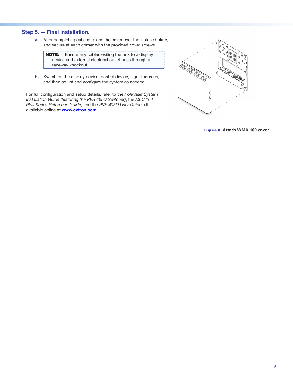 Wmk 150 • setup guide, cont'd | Extron Electronics WMK 160 User Manual | Page 5 / 6