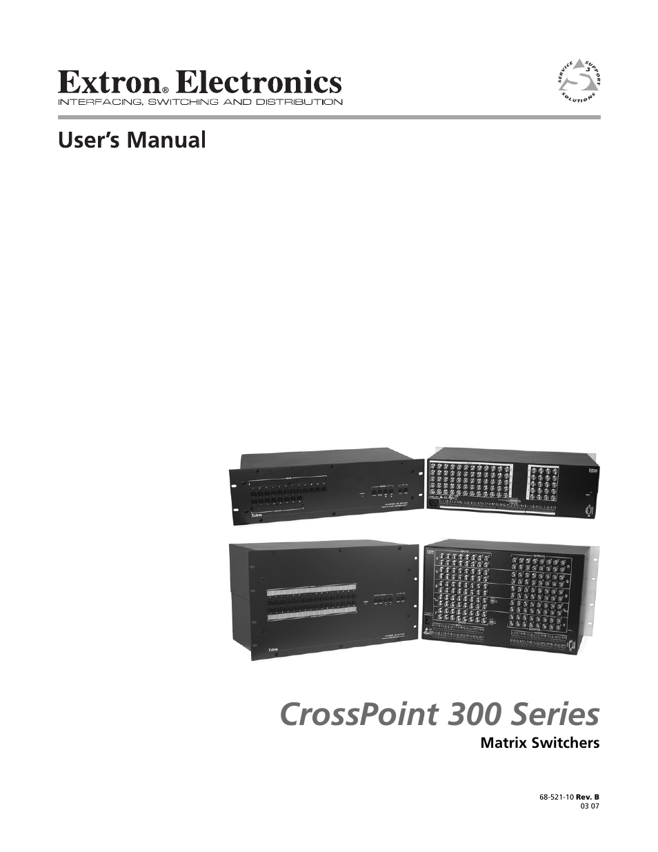 Extron Electronics CrossPoint 300 Series User Manual | 104 pages