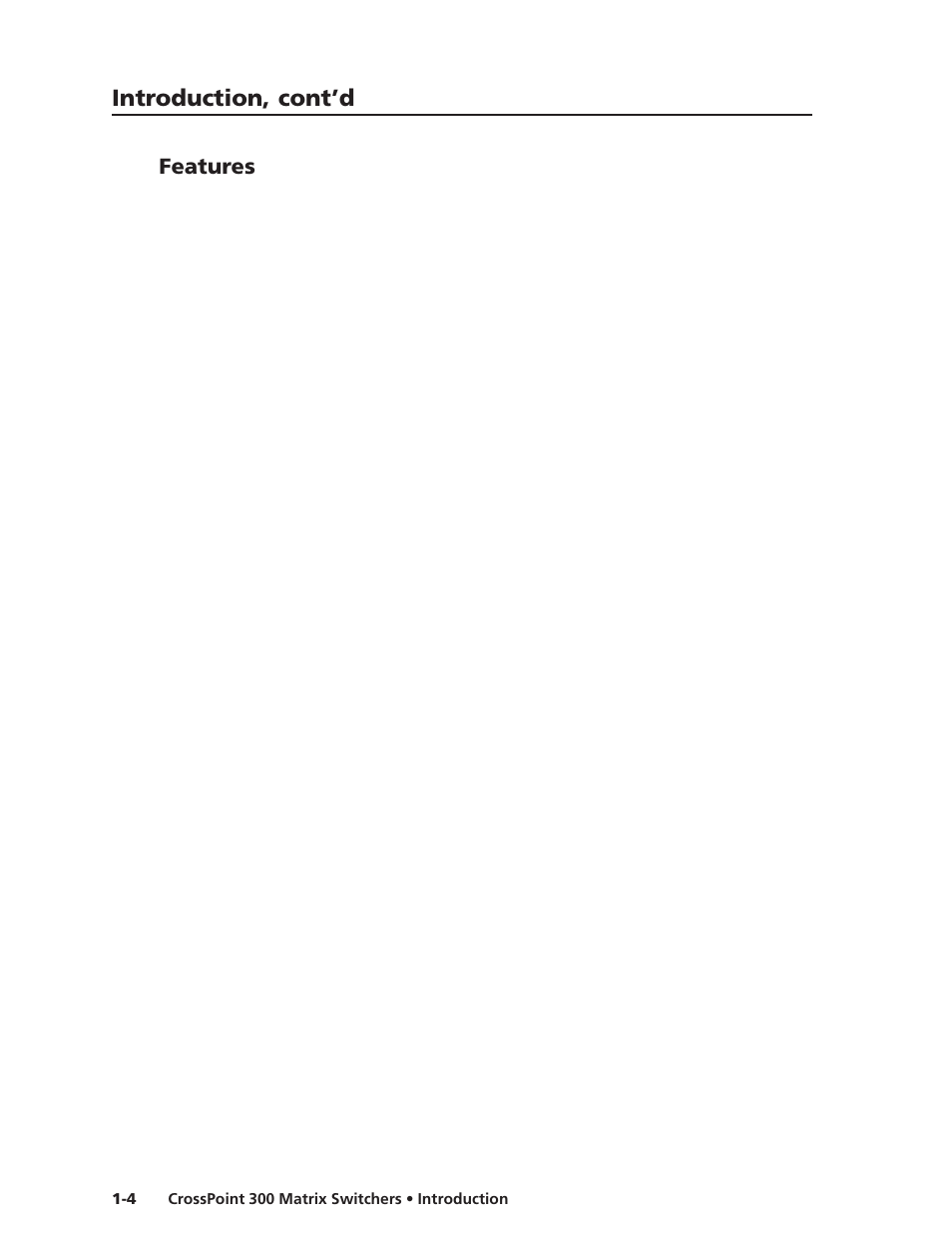 Features, Introduction, cont’d | Extron Electronics CrossPoint 300 Series User Manual | Page 12 / 104