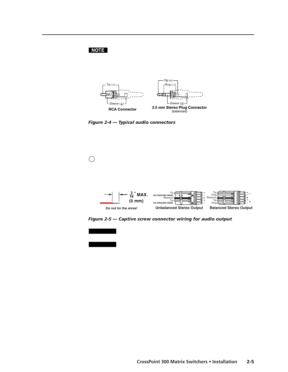 5 crosspoint 300 matrix switchers • installation, Caution | Extron Electronics CrossPoint 300 Series User Manual | Page 19 / 104