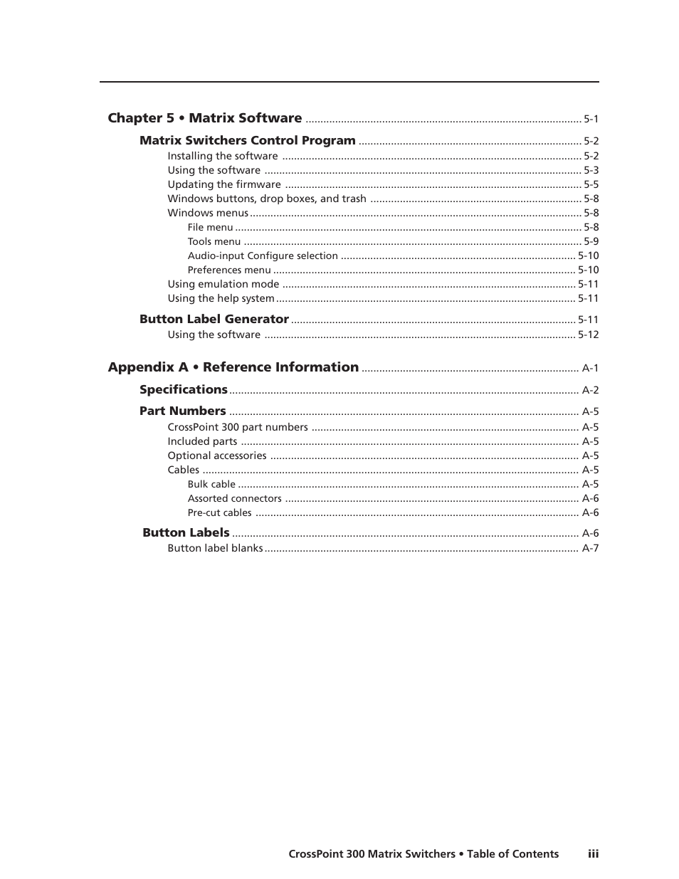 Extron Electronics CrossPoint 300 Series User Manual | Page 7 / 104