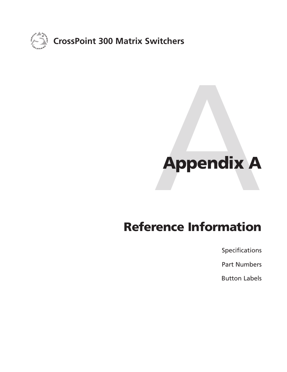 Appendix a • reference information | Extron Electronics CrossPoint 300 Series User Manual | Page 95 / 104
