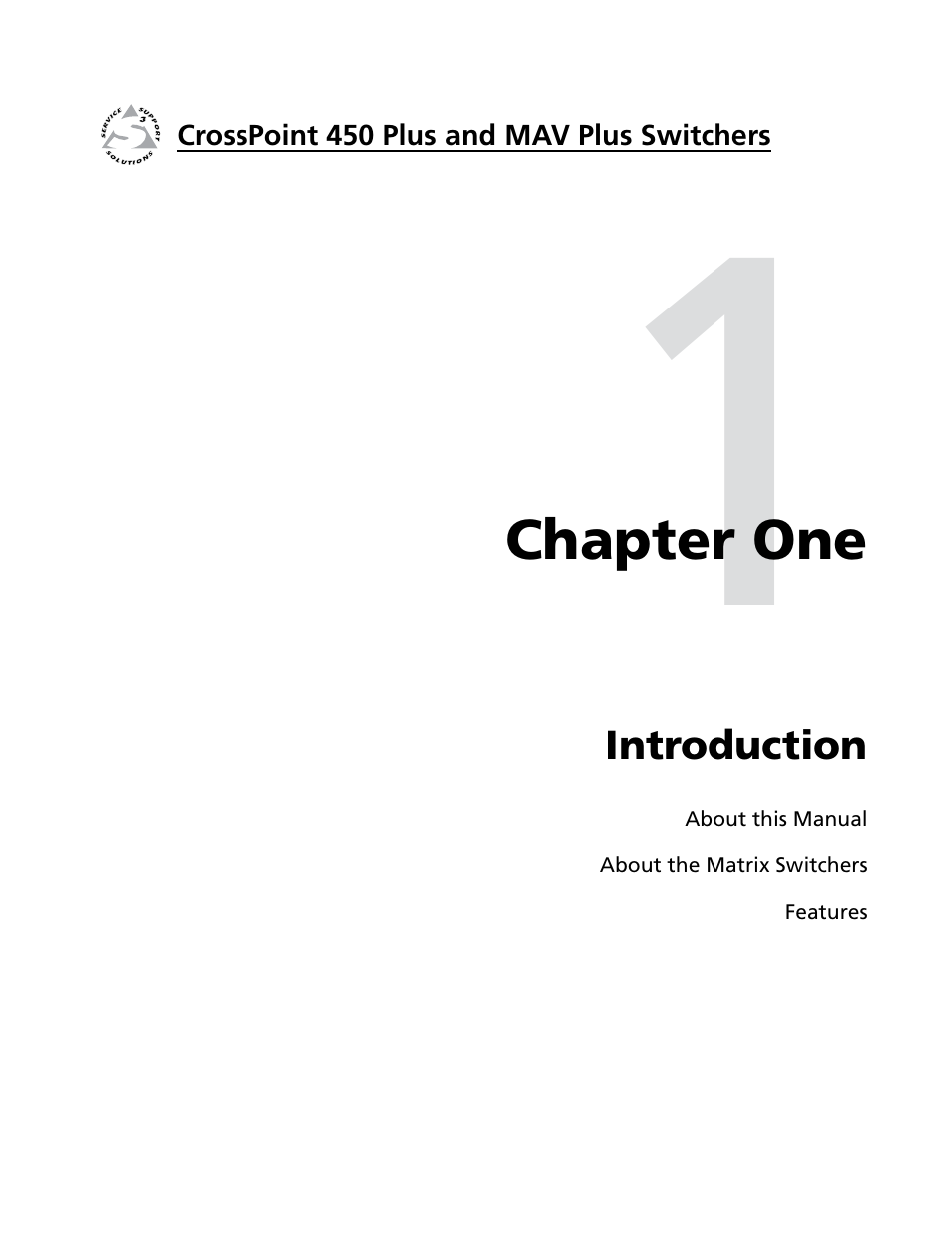 Chapter 1 • introduction, Chapter one • introduction | Extron Electronics MAV Plus series Large Scale User Guide User Manual | Page 11 / 186