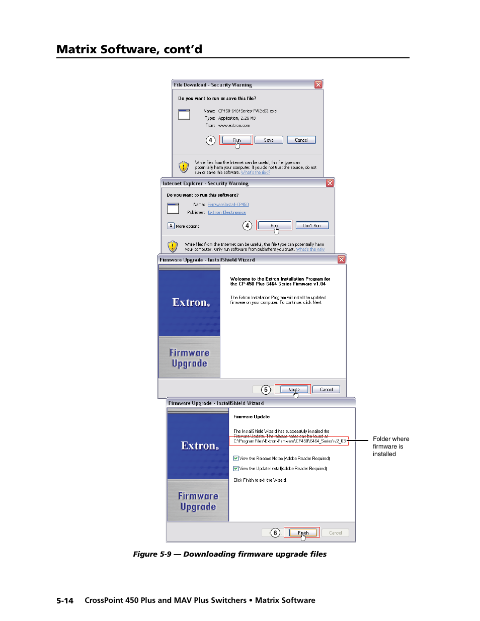 Matrix software, cont’d | Extron Electronics MAV Plus series Large Scale User Guide User Manual | Page 126 / 186