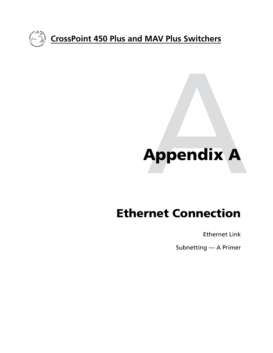 Appendix a • ethernet connection | Extron Electronics MAV Plus series Large Scale User Guide User Manual | Page 161 / 186