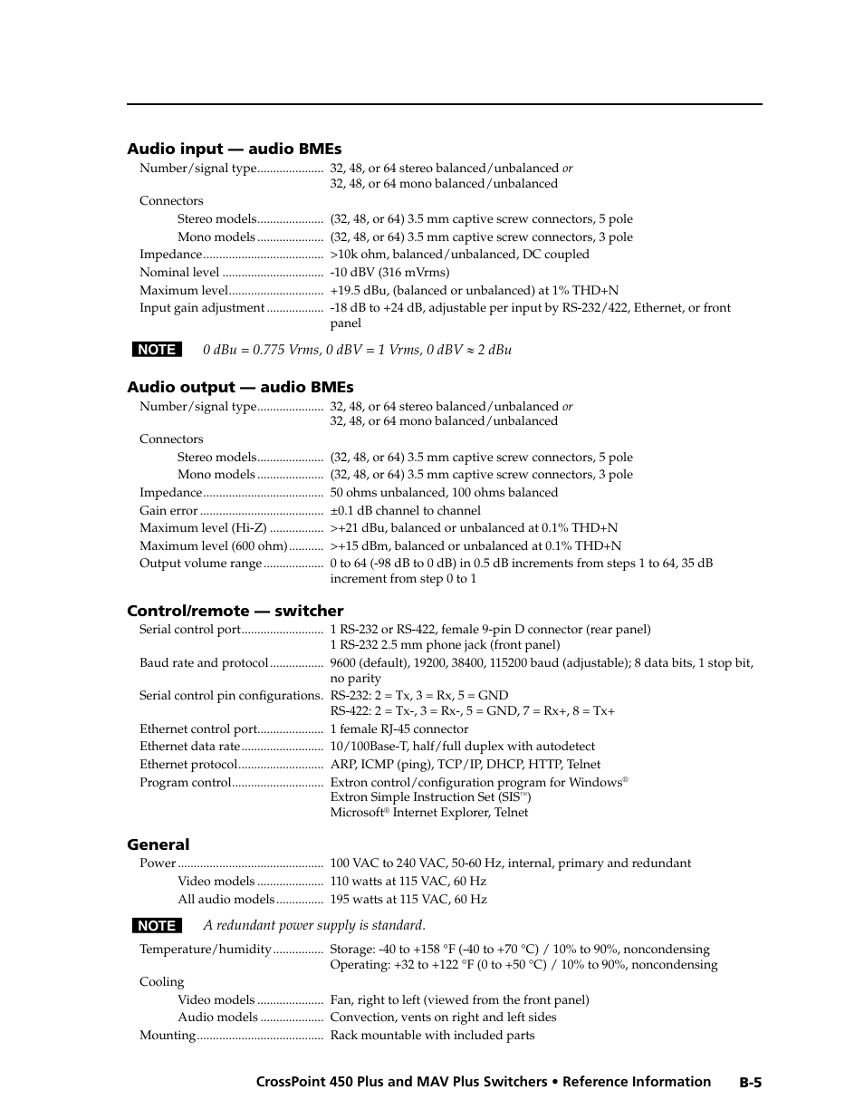 Extron Electronics MAV Plus series Large Scale User Guide User Manual | Page 173 / 186