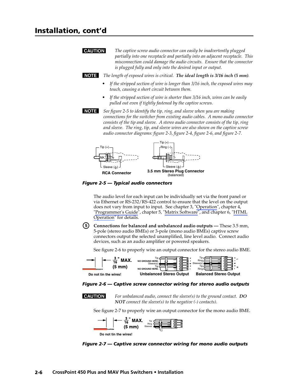 Installation, cont’d | Extron Electronics MAV Plus series Large Scale User Guide User Manual | Page 24 / 186