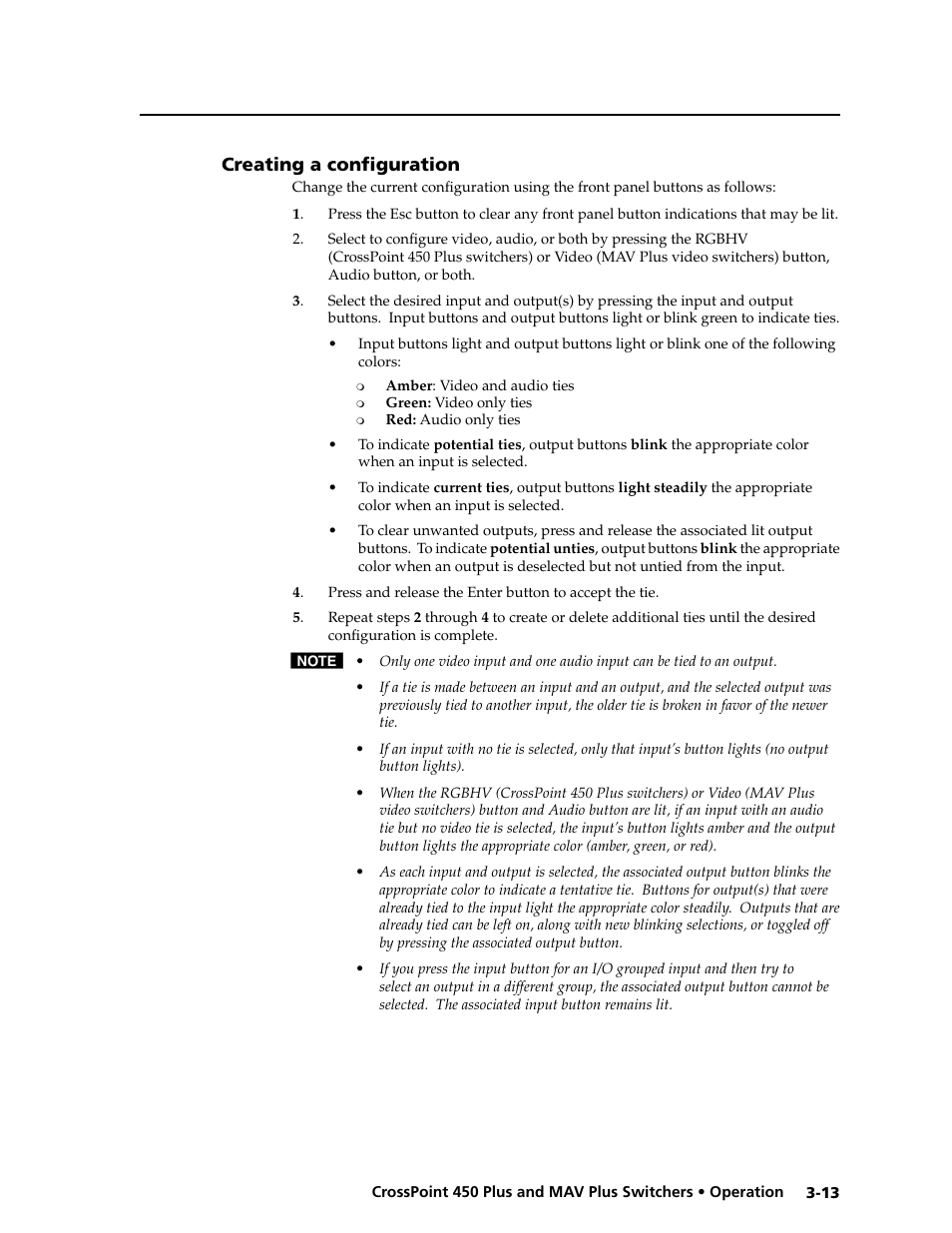 Creating a configuration, Creating.a.configuration -13 | Extron Electronics MAV Plus series Large Scale User Guide User Manual | Page 45 / 186