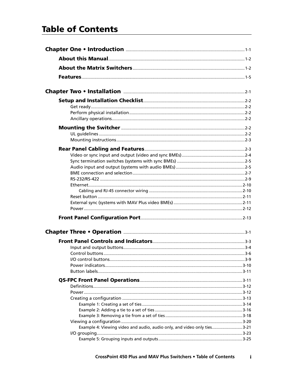 Extron Electronics MAV Plus series Large Scale User Guide User Manual | Page 5 / 186