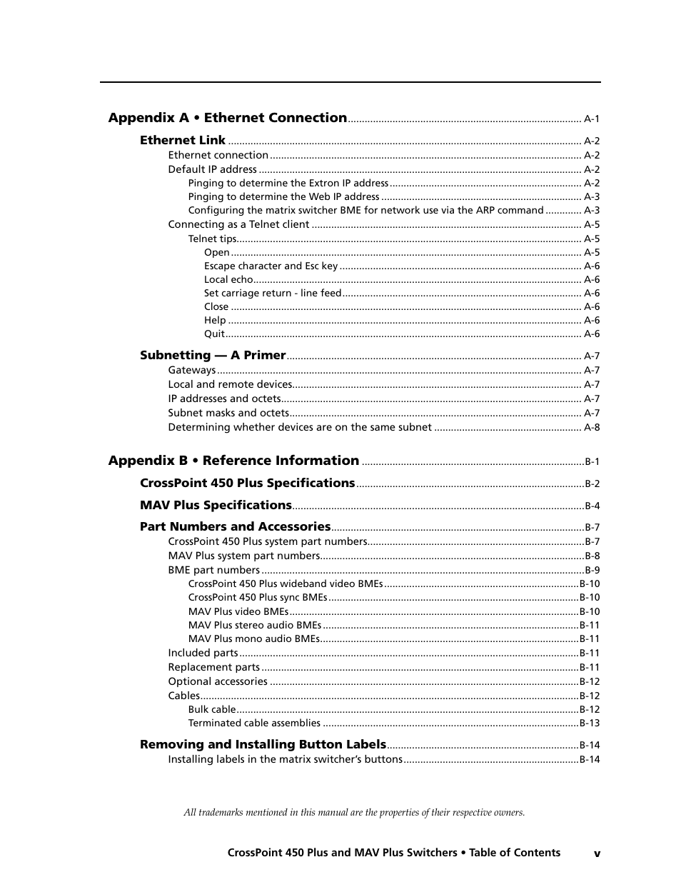 Extron Electronics MAV Plus series Large Scale User Guide User Manual | Page 9 / 186