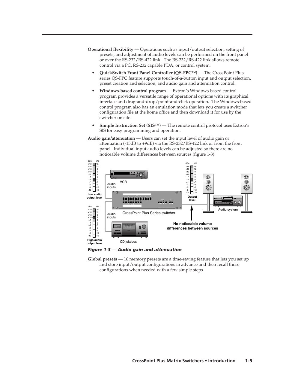 5 crosspoint plus matrix switchers • introduction | Extron Electronics CrossPoint Plus Matrix Switchers 84, 88, 124, 128, 168, 1616 HV and HVA User Manual | Page 11 / 72