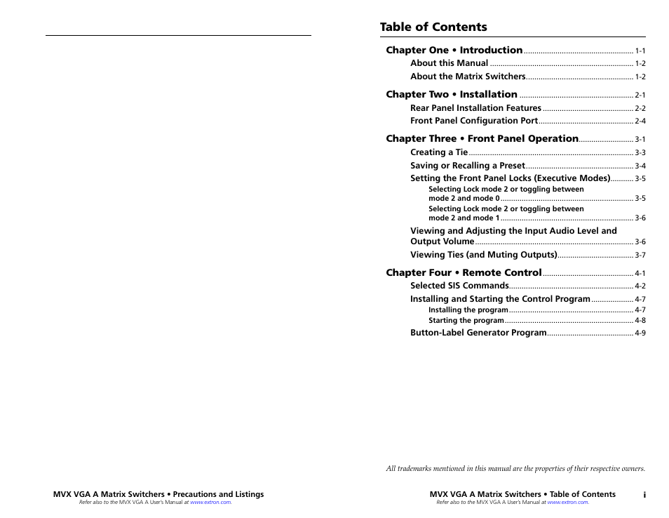 Extron Electronics MVX VGA A Setup Guide User Manual | Page 4 / 19