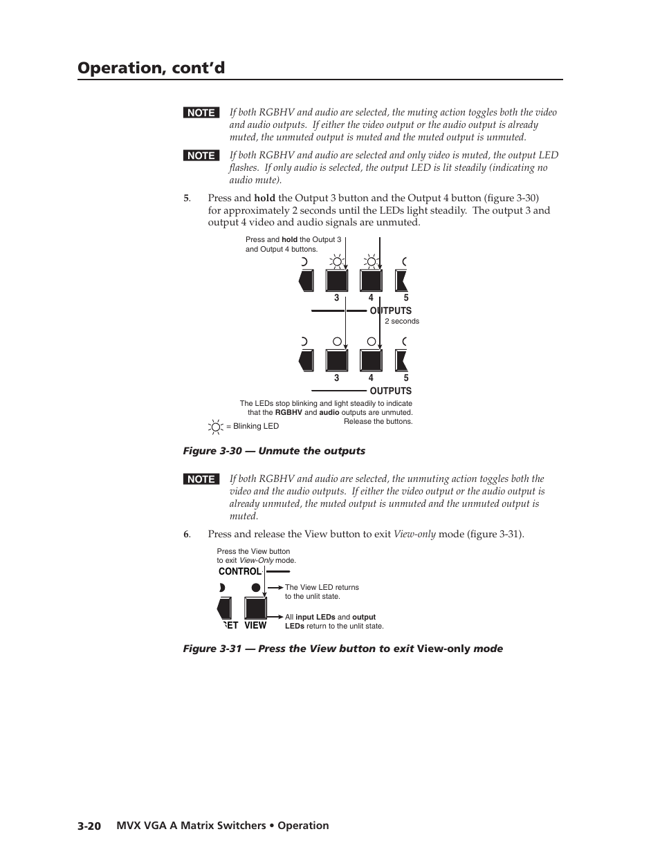 Preliminar y, Operation, cont’d | Extron Electronics MVX VGA A User Guide User Manual | Page 43 / 107