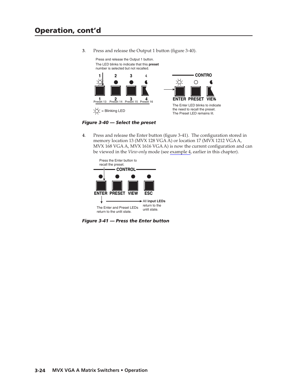 Preliminar y, Operation, cont’d | Extron Electronics MVX VGA A User Guide User Manual | Page 47 / 107